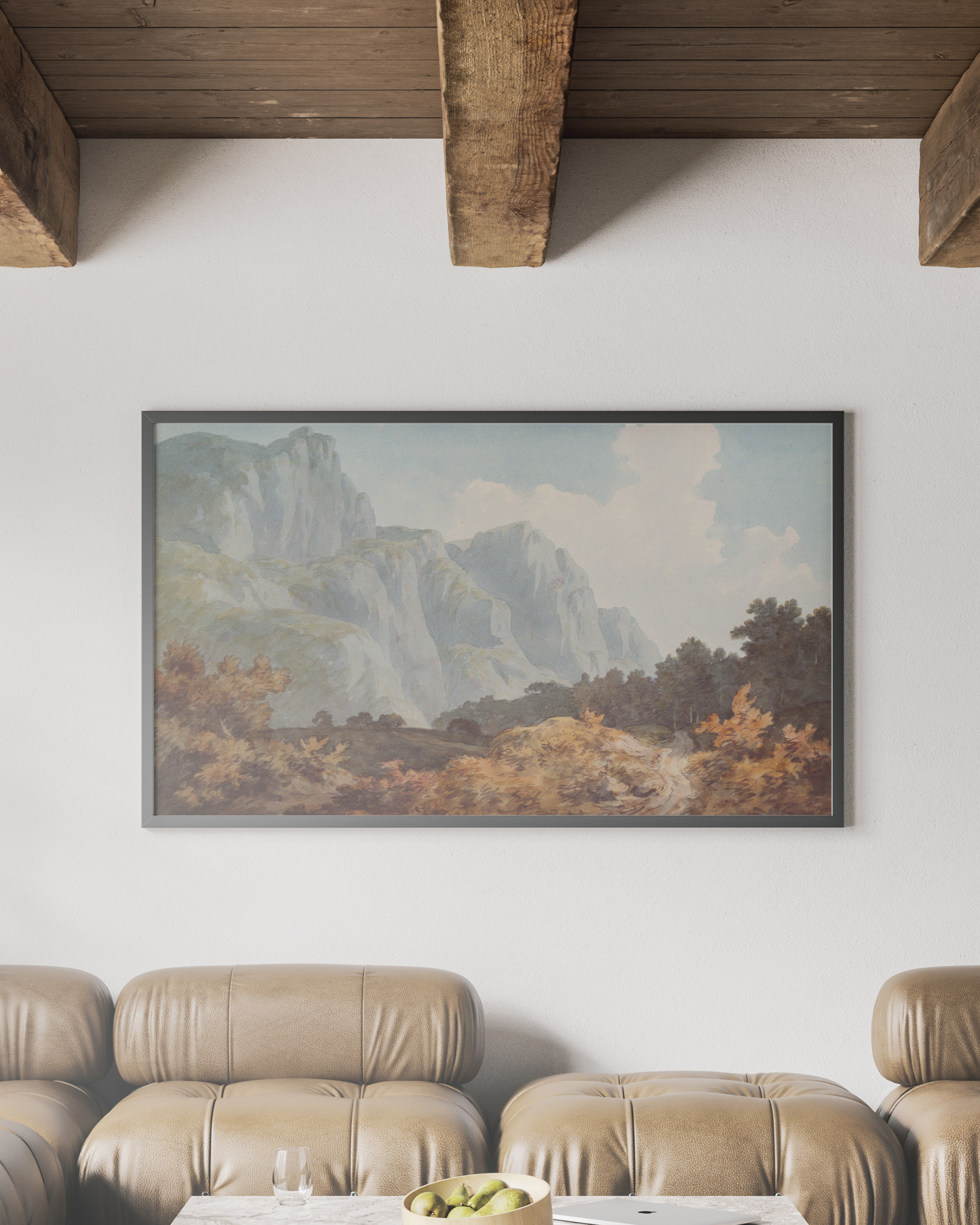 Rustic Peaks – Horizontal Hand-Painted Canvas Frame