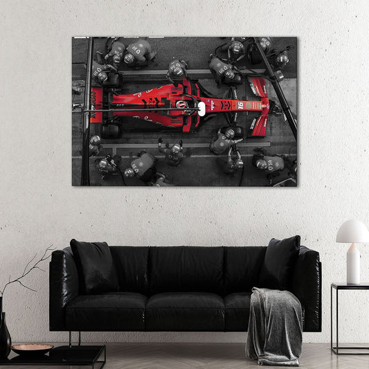 Formula 1 Pit Stop Canvas Art