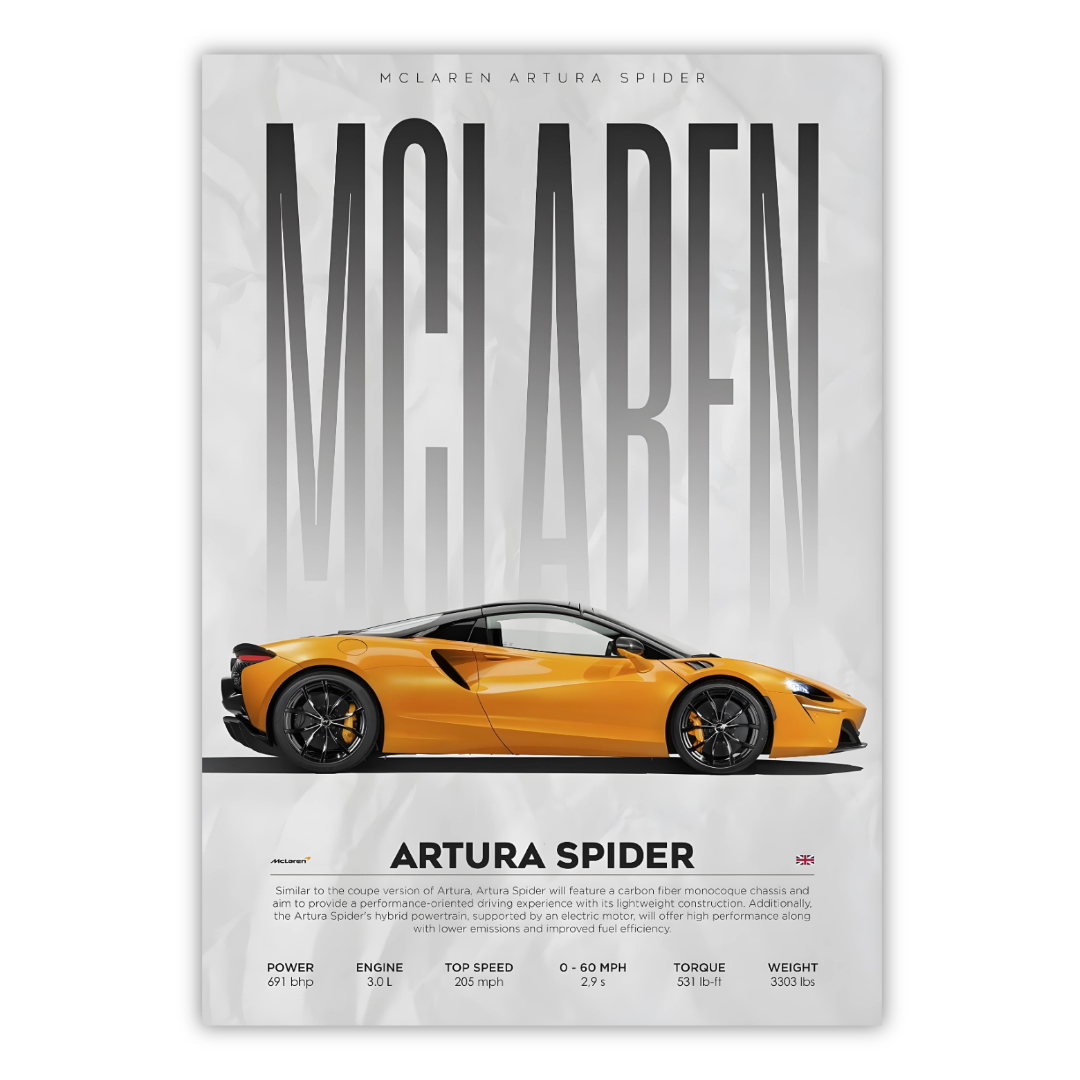 McLaren Artura Spider Canvas