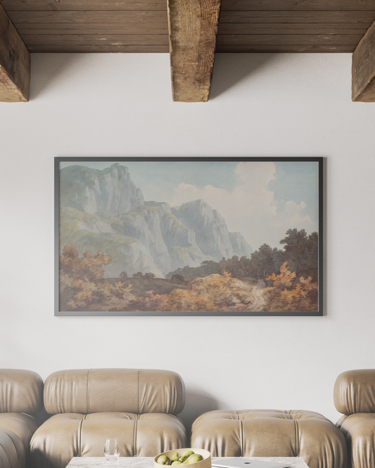 Rustic Peaks – Horizontal Hand-Painted Canvas Frame